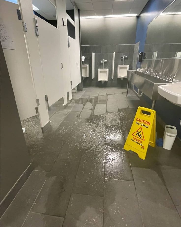 Commercial restroom restoration